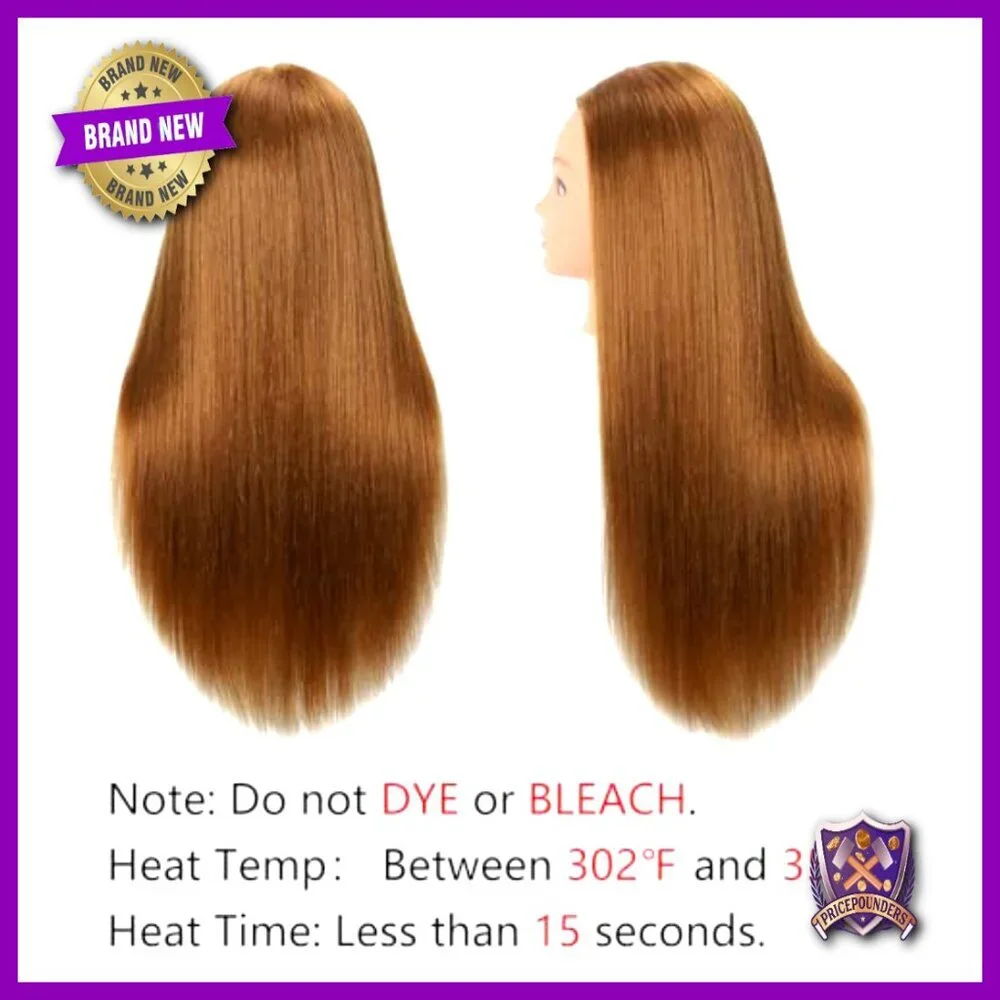 Mannequin Head with 80% Human Hair for Cosmetology Practice